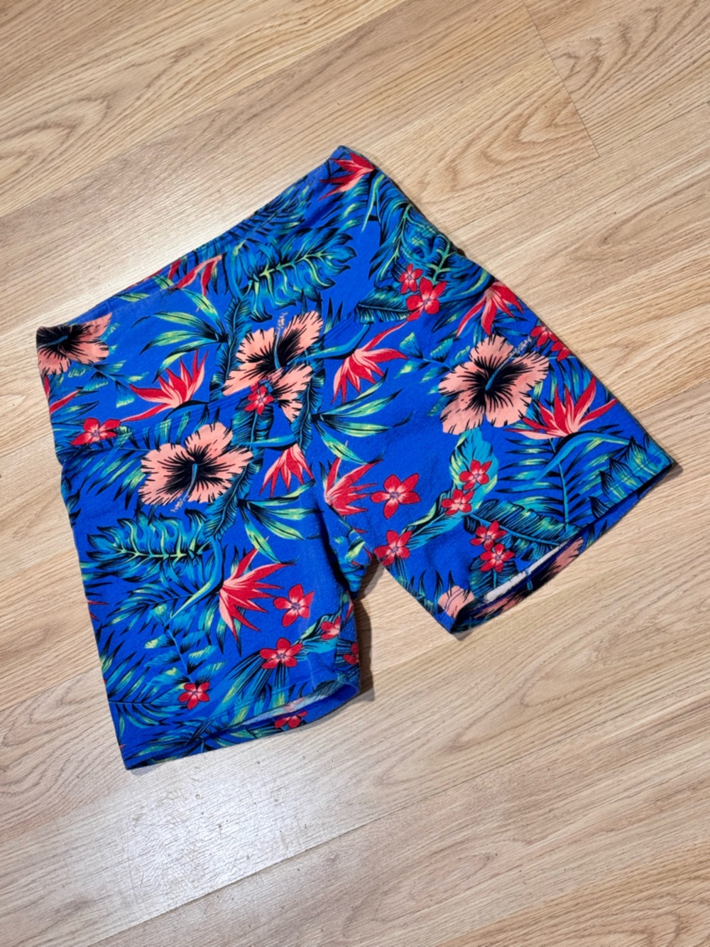 PINK | Tropical Biker Yoga Shorts